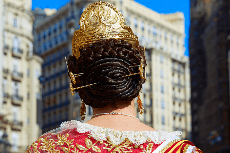 Peinado tradicional de las Fallas 